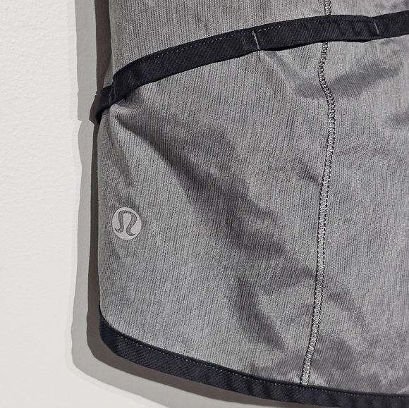 Lululemon Speed Short 2.5” Heathered Slate Deep Coal Size 4 - Picture 5 of 6